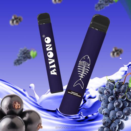 ענבים דומדמניות שחורות Aivono AIM FISHBONE 600 6D22284 | Aivono Vape Review